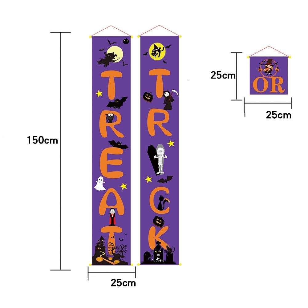 Halloween decoration outdoor banner for doors