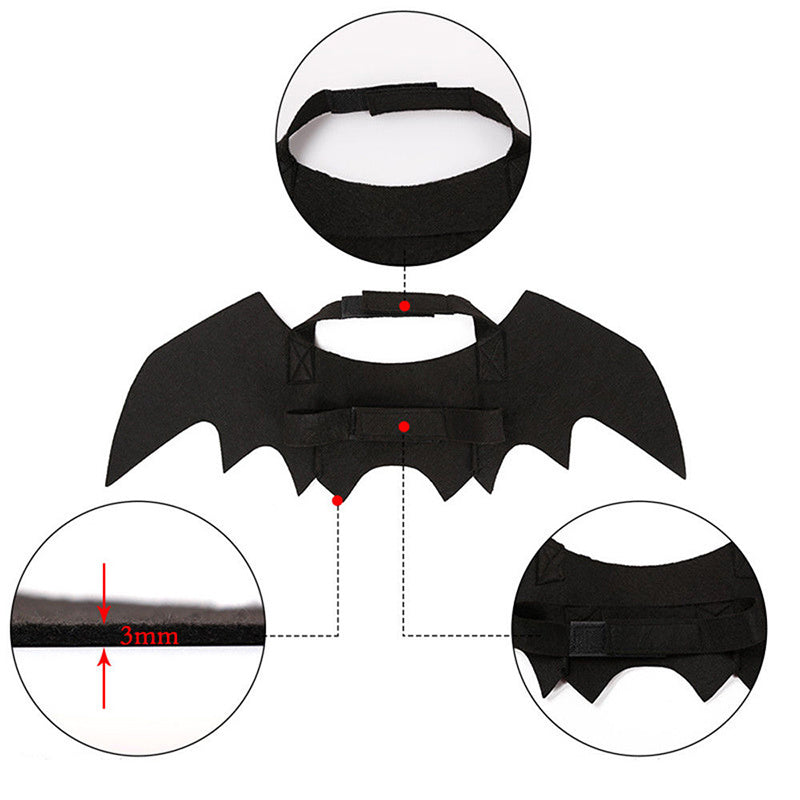 Creative Halloween Accessories for Pets (Cat Small Dogs) Bat Wings Halloween