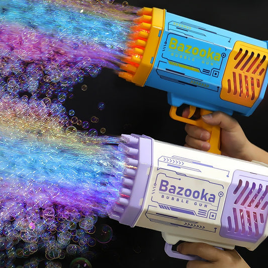 Bubble Gun Rocket  Automatic Blower With Light Toys For Kids