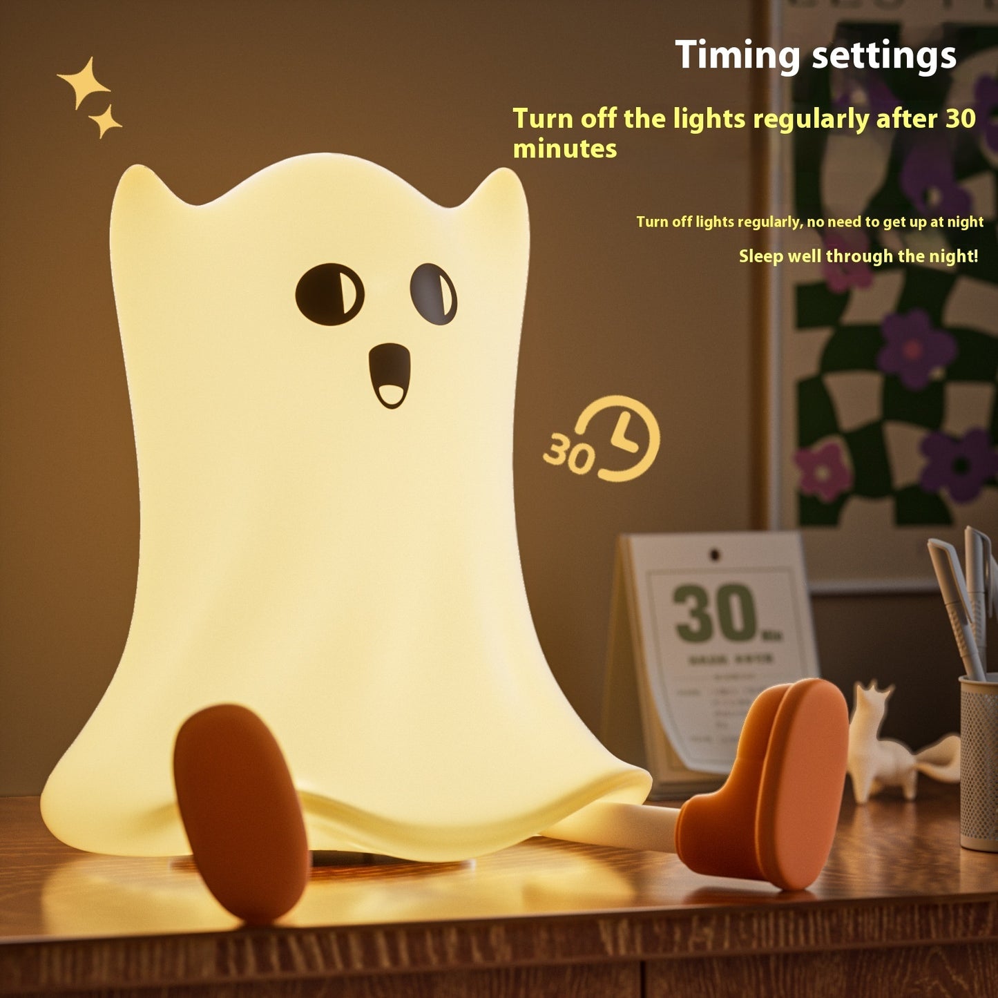 Ghost Bedside Lamp With Touch Control