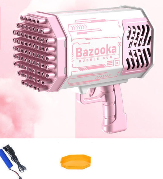 Bubble Gun Rocket  Automatic Blower With Light Toys For Kids
