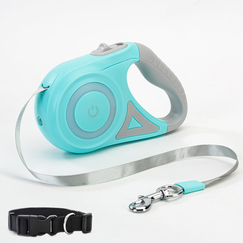 Retractable Dog Leash  And Dog Collar Spotlight