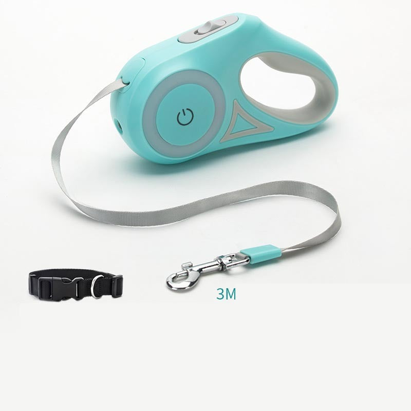 Retractable Dog Leash  And Dog Collar Spotlight