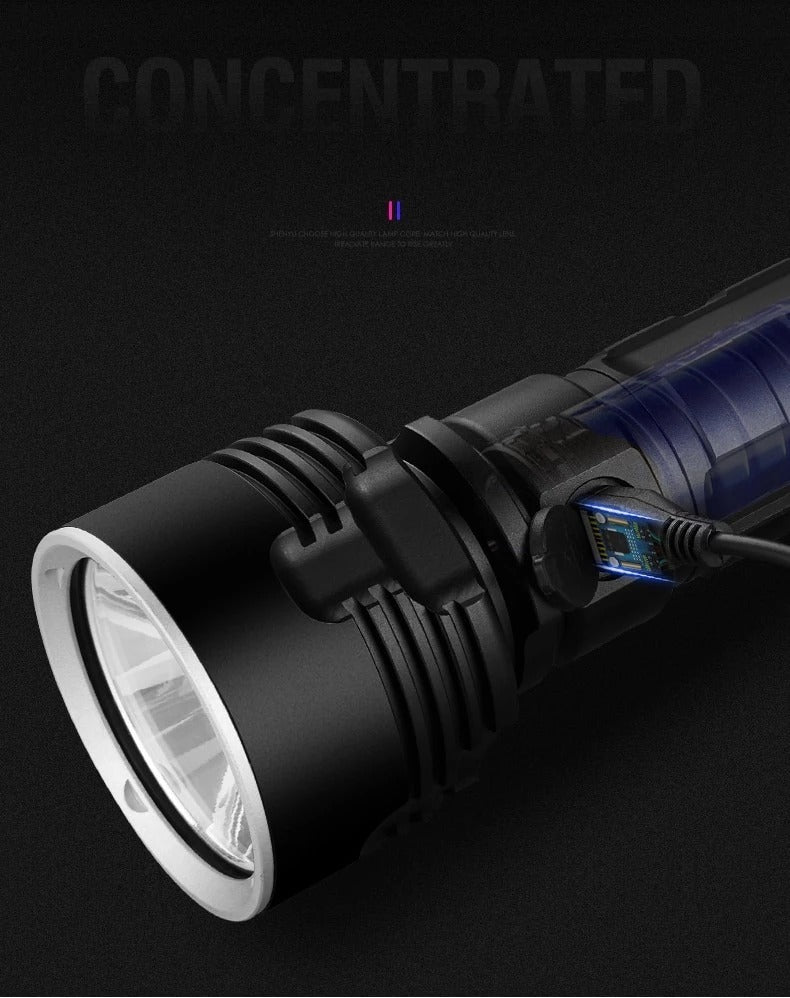 Strong Flashlight Rechargeable Super Bright Xenon Lamp