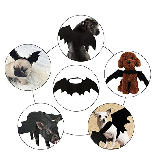 Creative Halloween Accessories for Pets (Cat Small Dogs) Bat Wings Halloween