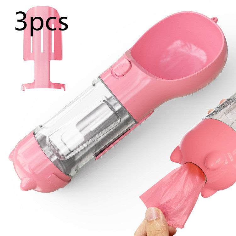Portable Pet Outdoor Travel 3 In 1 Dog Water Bottle