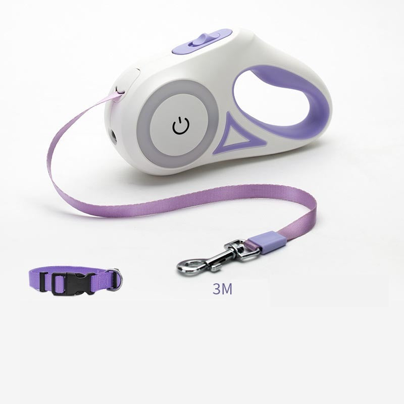 Retractable Dog Leash  And Dog Collar Spotlight