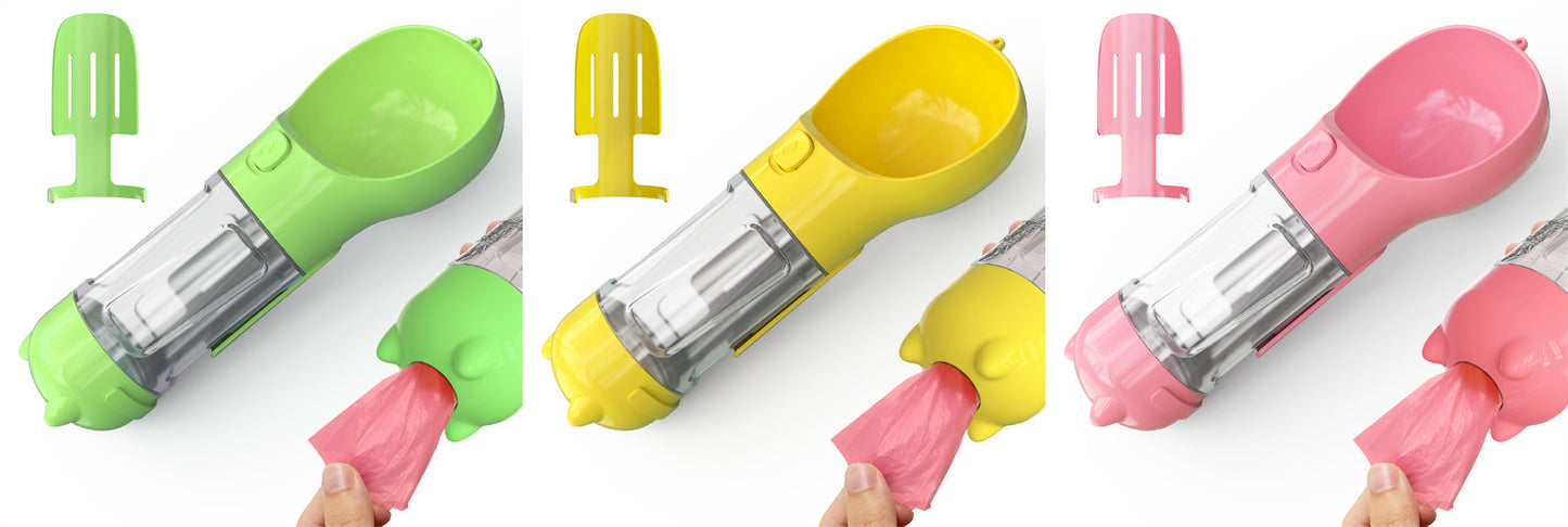 Portable Pet Outdoor Travel 3 In 1 Dog Water Bottle