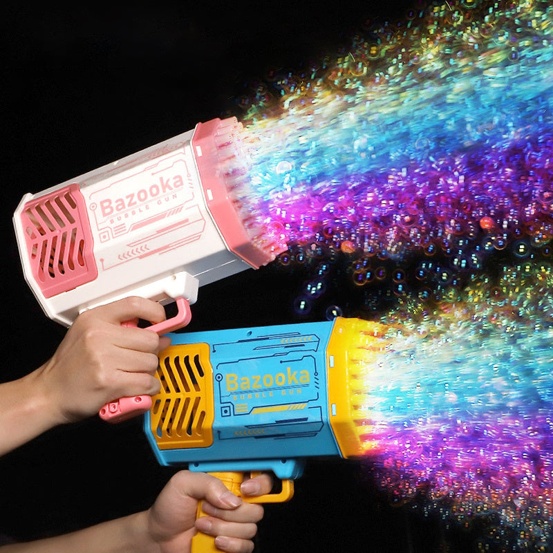 Bubble Gun Rocket  Automatic Blower With Light Toys For Kids