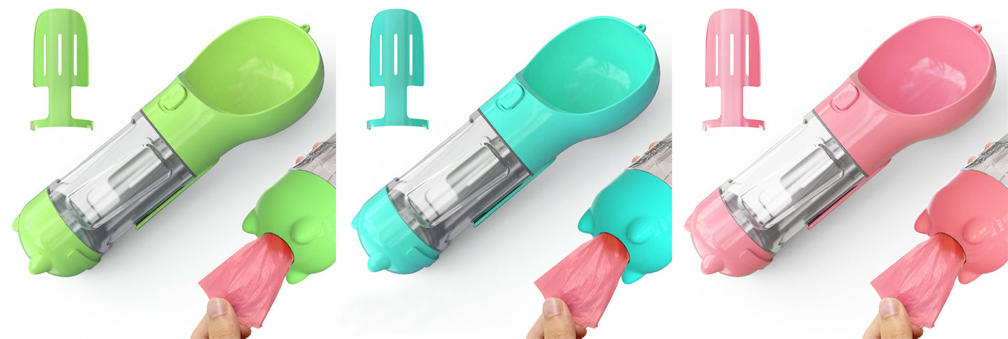 Portable Pet Outdoor Travel 3 In 1 Dog Water Bottle