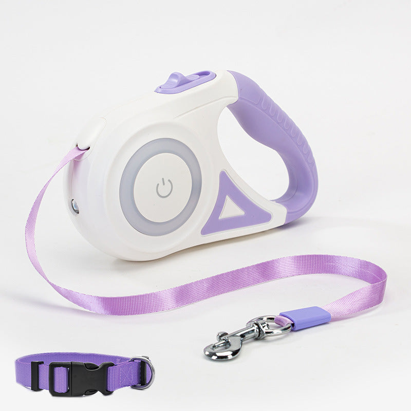 Retractable Dog Leash  And Dog Collar Spotlight