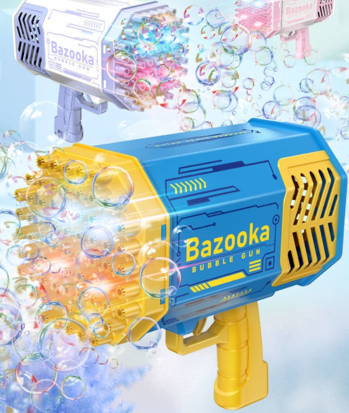 Bubble Gun Rocket  Automatic Blower With Light Toys For Kids